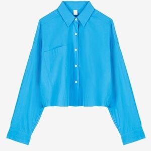 The Frankie Shop: Lawan Cropped Shirt
